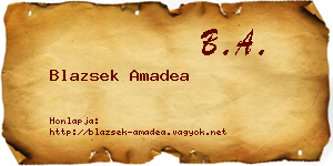 Blazsek Amadea névjegykártya